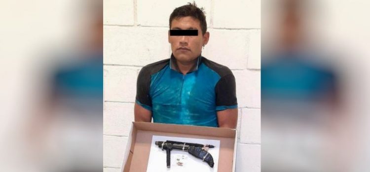 Capturan a sujeto con arma de fabricación casera