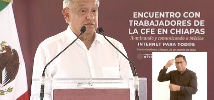 Se llevará internet a través de CFE a pueblos marginados de Chiapas: AMLO