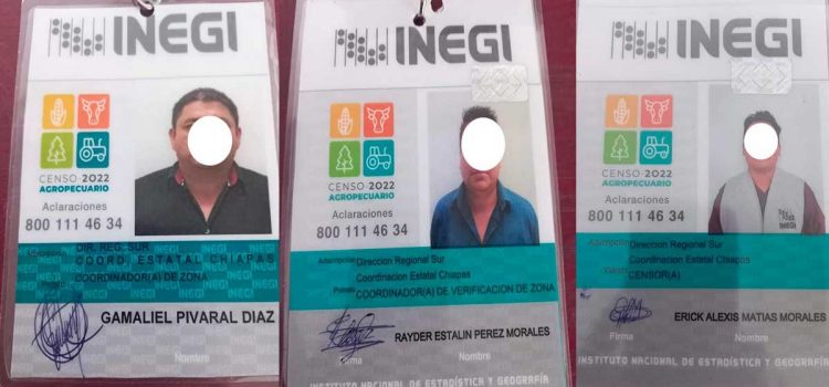 Funcionarios del INEGI que eran retenidos en Honduras de la Sierra en Chiapas son liberados
