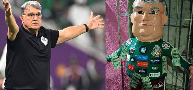 Crean piñata del Tata Martino tras derrota de México en Qatar 2022