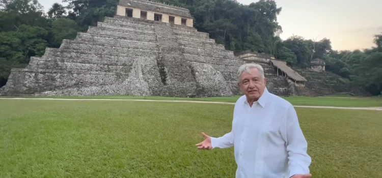 El presidente de México envió mensaje de año nuevo desde Palenque, Chiapas