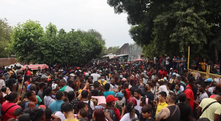 Migrantes protestan en Chiapas para exigir asilo