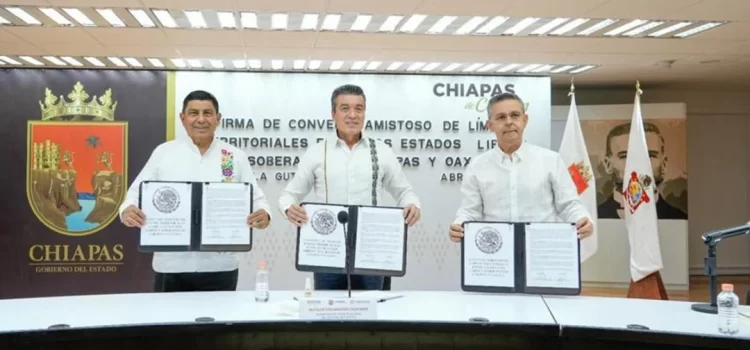 Con convenio amistoso, gobernadores acuerdan límites entre Oaxaca y Chiapas