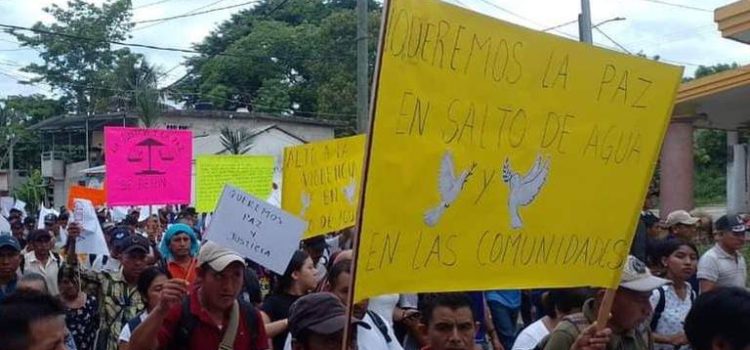 Indígenas realizan marcha para exigir paz y tranquilidad en Chiapas