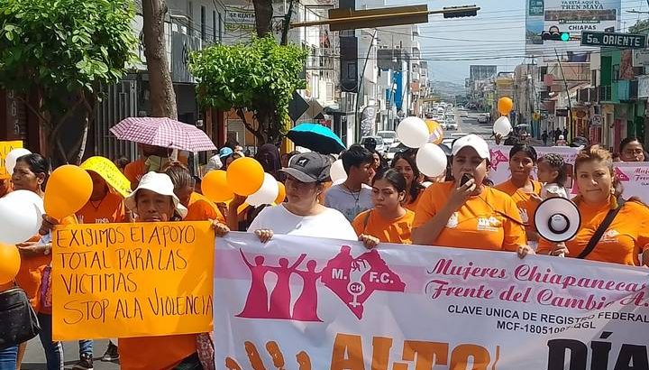 Colectivos exigen alto a la violencia contra mujeres y niñas en Chiapas