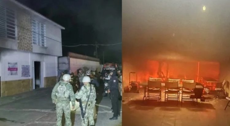 Incendian oficinas del Consejo Municipal Electoral de Chicomuselo