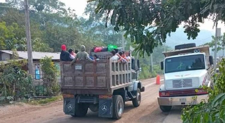 Pobladores de Tila son trasladados debido a la violencia