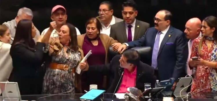 Se armó la trifulca en el Senado con Lucía Trasviña como «réferi»