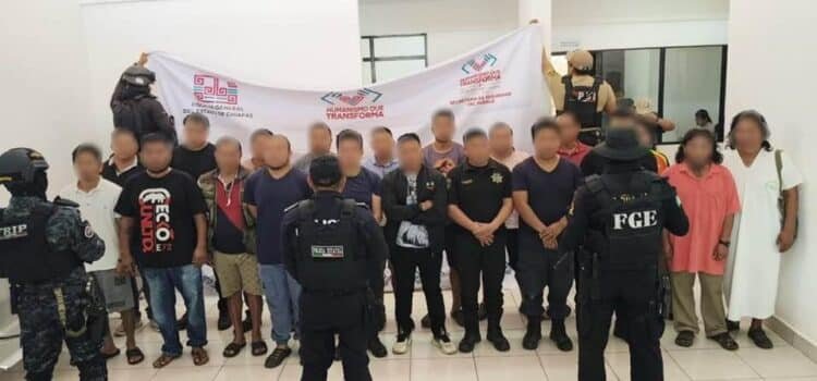 Capturan a 20 personas en Chiapas tras operativos en la Selva Lacandona