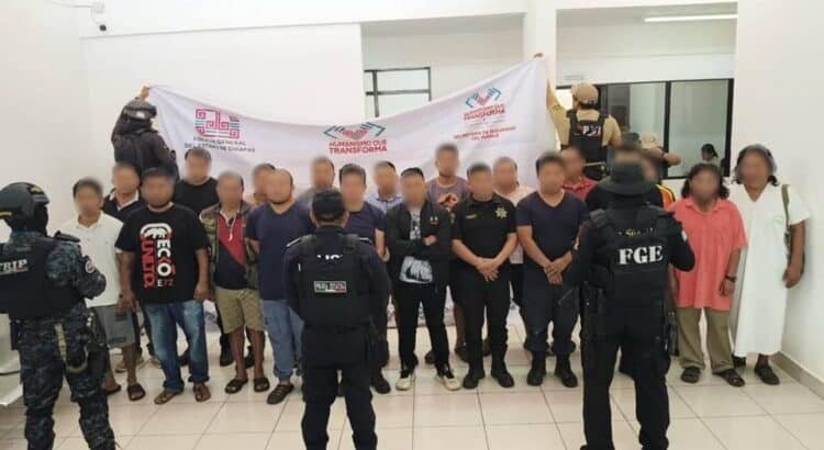 Capturan a 20 personas en Chiapas tras operativos en la Selva Lacandona