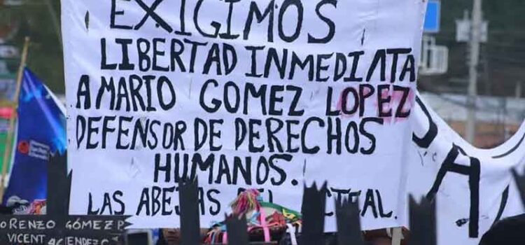 Chiapas: Exigen libertad inmediata de defensor de derechos humanos