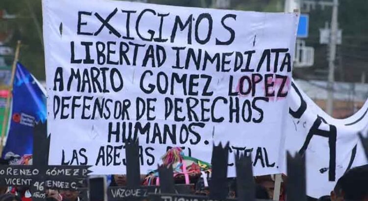 Chiapas: Exigen libertad inmediata de defensor de derechos humanos