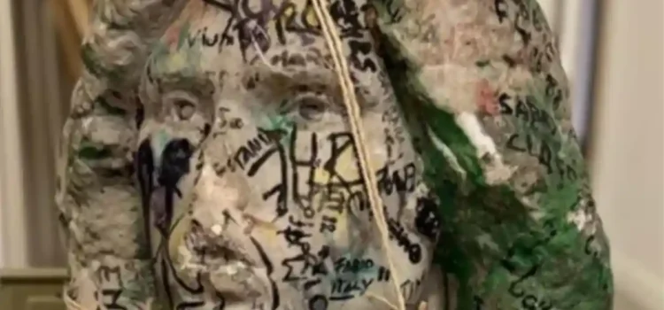 En cateo, y por casualidad hallan busto robado de la tumba de Jim Morrison