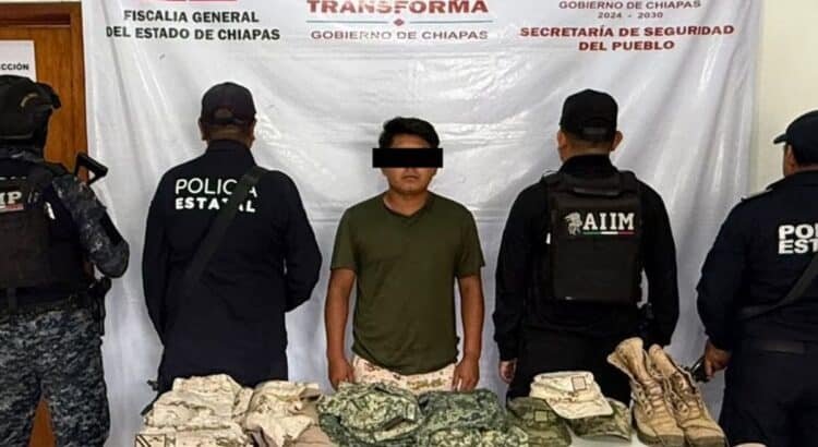 Detienen al presunto responsable de emboscar y calcinar a cinco policías en Chiapas