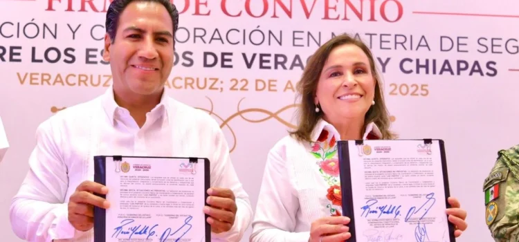 Gobiernos de Veracruz y Chiapas firman convenio en materia de seguridad