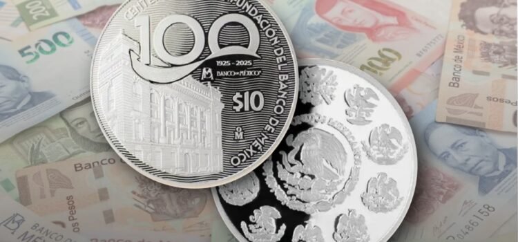 Banco de México lanza moneda de plata y billetes conmemorativos por su centenario